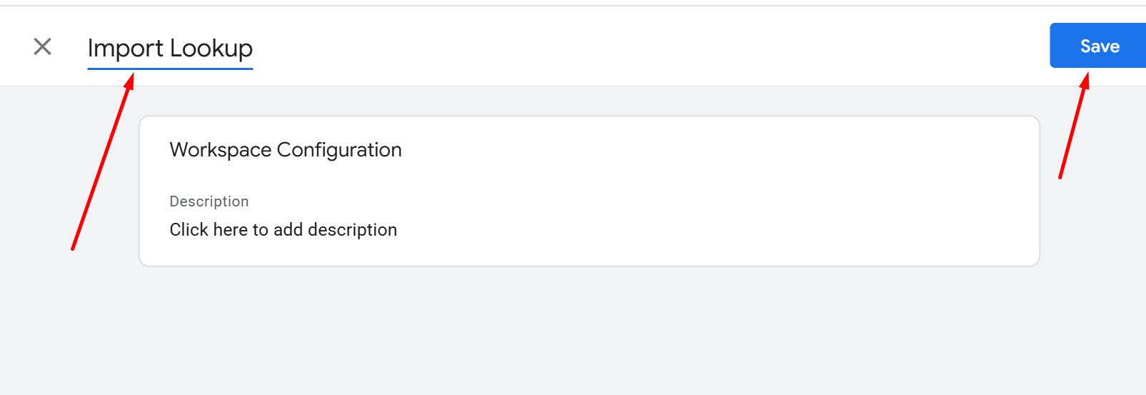 New workspace name field