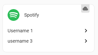 Beispiel in home assistant für die Spotify Anbindung